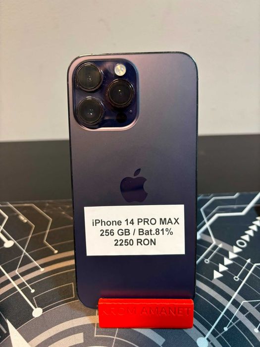 iPhone 14  Pro Max / 256 GB / Bat.100% / Garantie  * Krom Amanet Margeanului *
