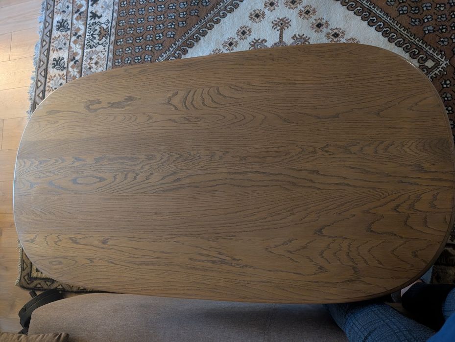 Голяма масивна дъбова холна маса