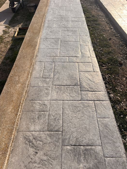Beton amprentat modele si culori