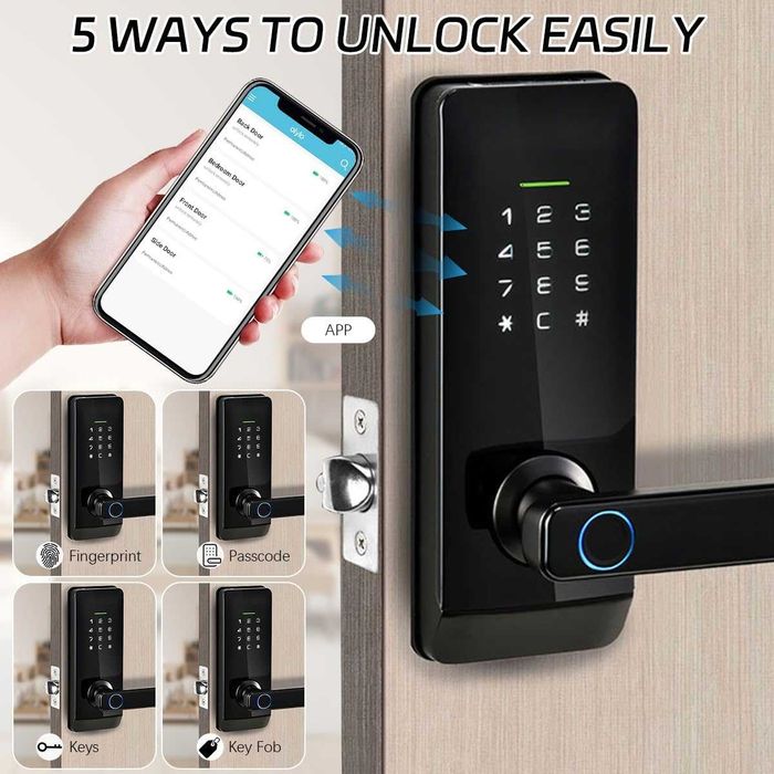 Yala/Lock Smart, INT-EXT, Cifru+Amprenta+APP WiFi, Redus de la 800RON