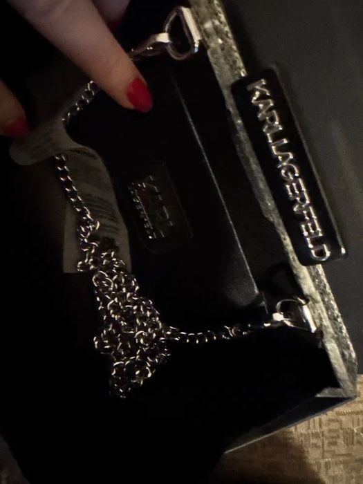 Луксозна коктейлна чантичка KARL LAGERFELD LimitedEdition Оriginal NEW