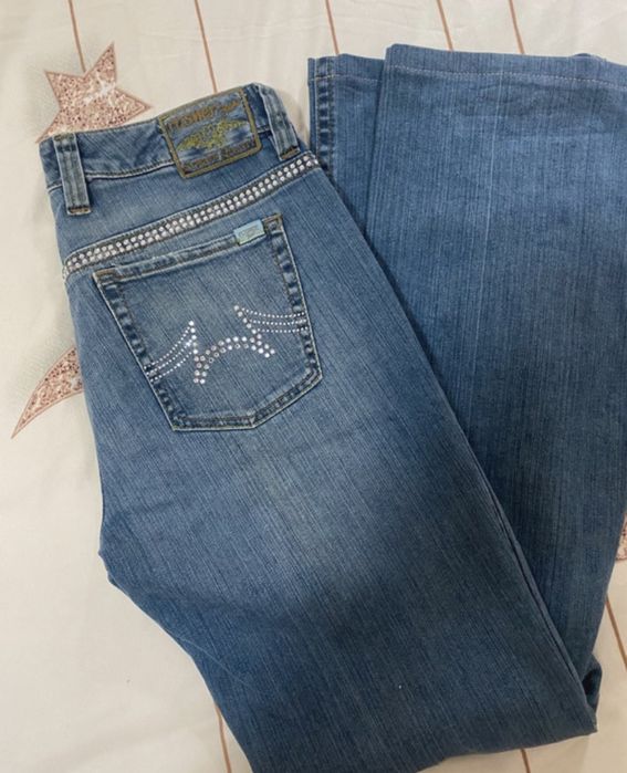 Rosner jeans with rhinestones mid waist