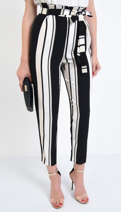 Pantaloni cu dungi si cordon POEMA 36