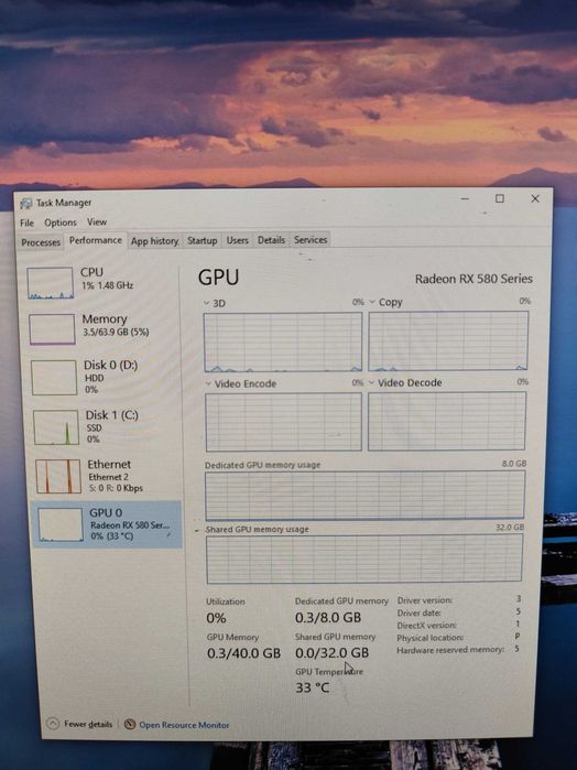 HP Z820 Workstation – 64GB RAM / Radeon RX 580 8GB / SSD + HDD