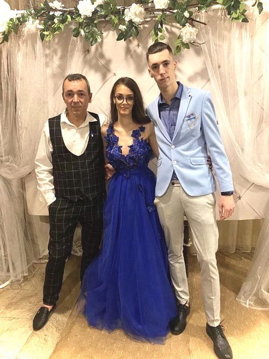 Rochie dantelă albastră