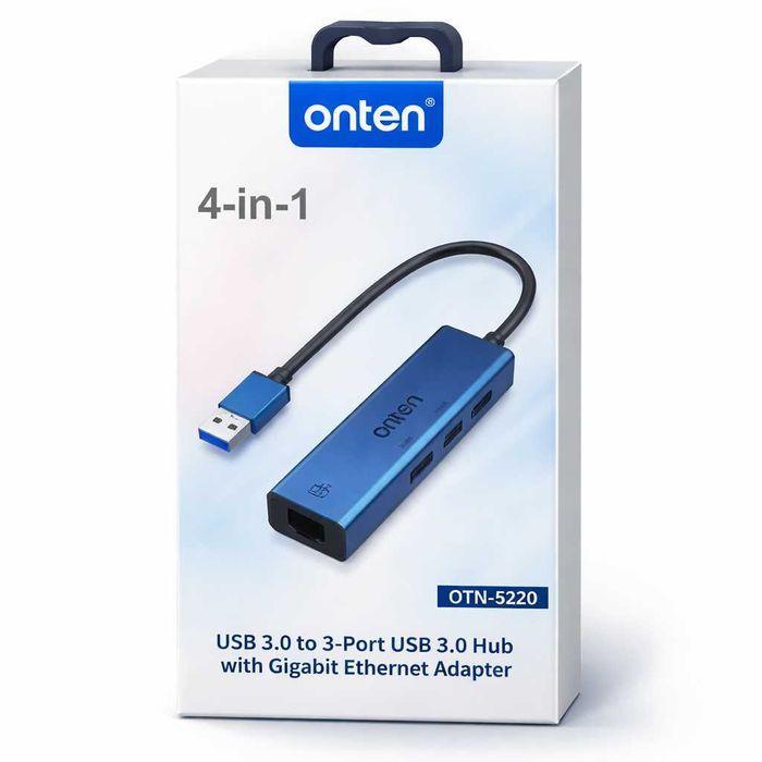 USB-хаб RJ45 + 3 × USB 3.0 и Gigabit Ethernet. Есть доставка
