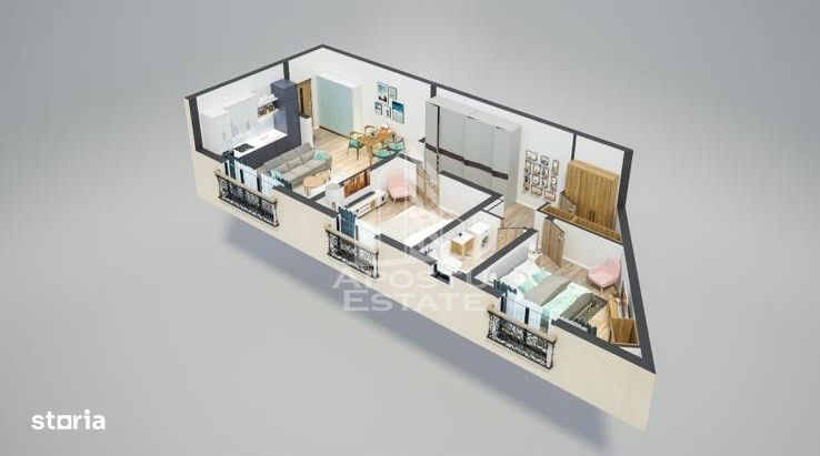 Apartament 3 camere, bloc nou, zona Plopi Timisoara