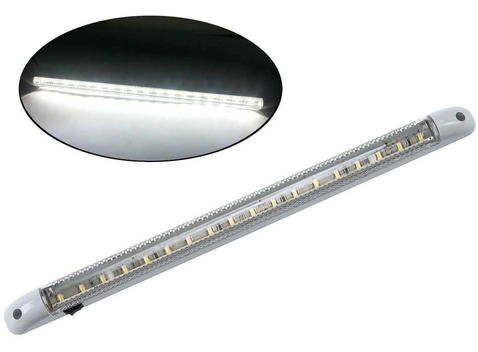 Нова LED Лед Интериорна Диодна Лампа Тръба 40см 12V-24V с ключ