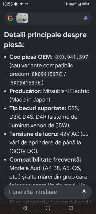 De vânzare  module far Audi A5 cabrio