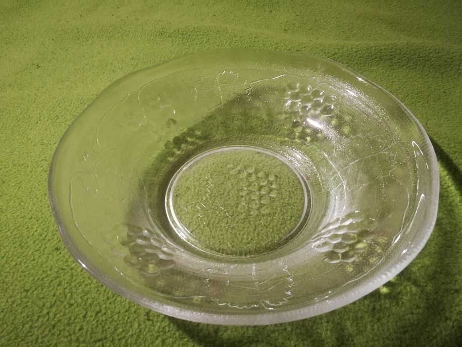 Ретро стъклена купа за плодове, фруктиера