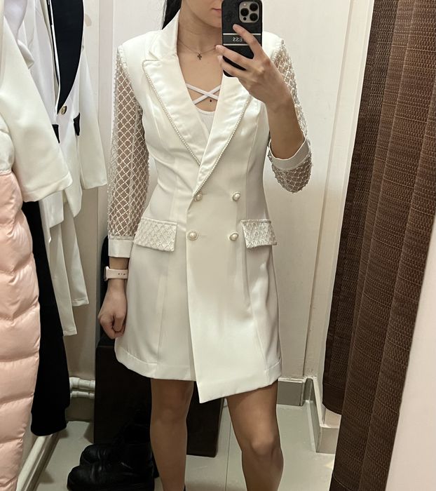 Rochie alba pentru cununie sau botez