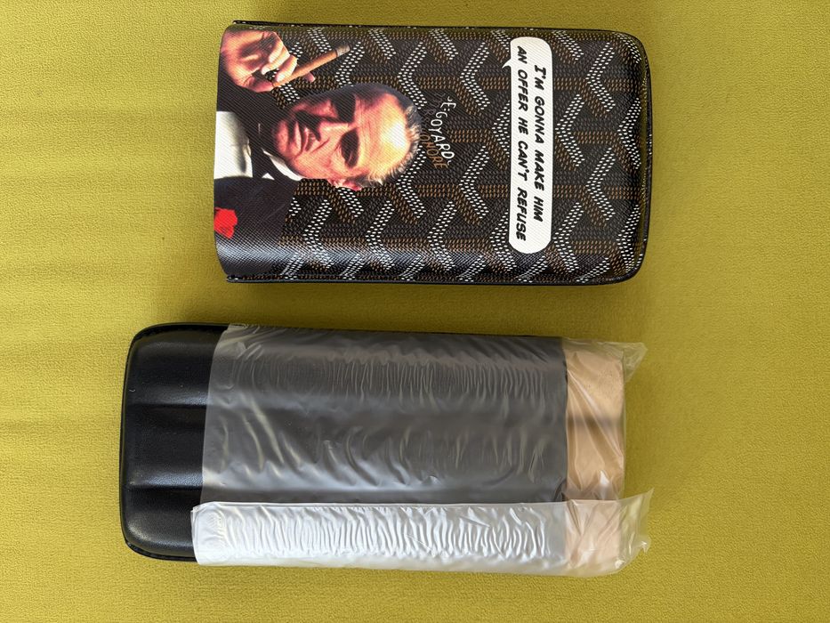 Луксозен Кожен Калъф Goyard за Пури