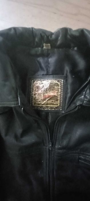 Кожена шуба-яке естествена