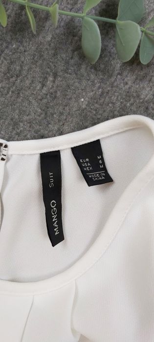 Mango елегантен бял топ