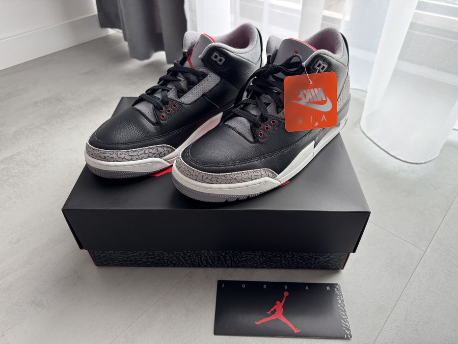 Nike Air Jordan 3 Black Cement - EU 47 / UK 11,5 / US 12,5