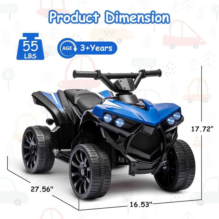 Детско акумолаторно ATV електрическо АТV 6V моторче за деца с музика