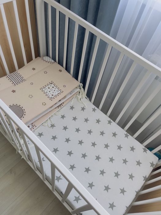 Кровать детская белое дерево