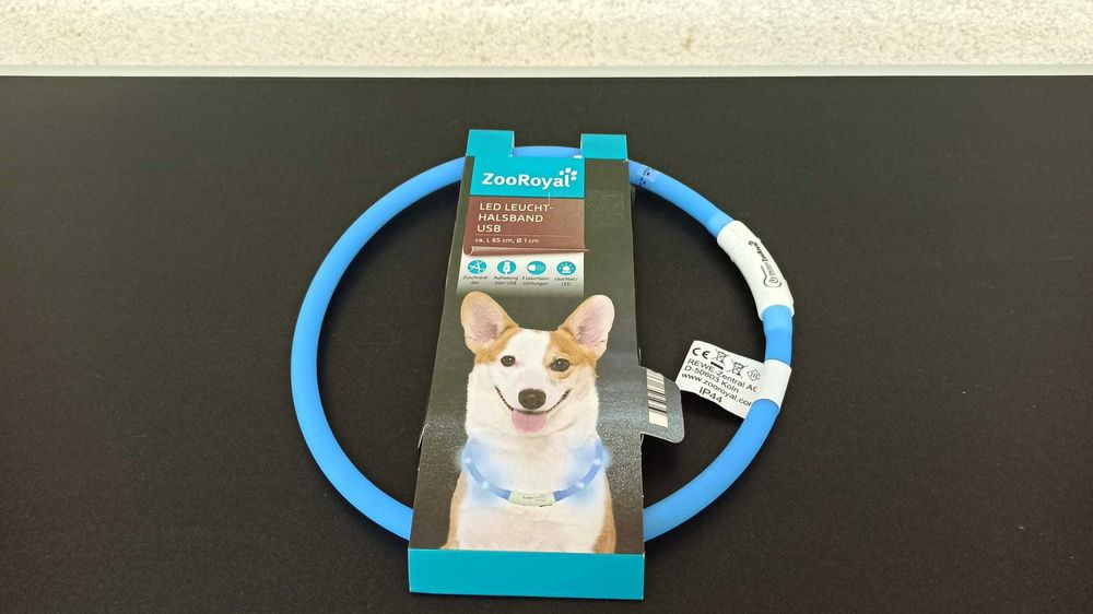 Lesa zgarda caini zooroyal led lumina lumineaza in intuneric