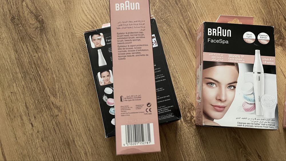 Epilator Facial Braun Facespa + 4 Perii Curatare Fata Nou Sigilat