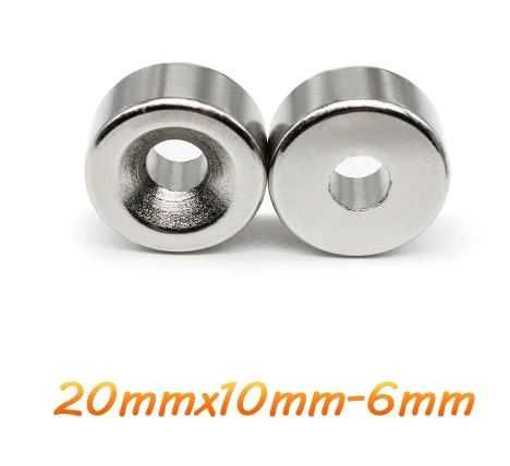 Неодимов магнит 20x10mm с отвор 6мм МАГНИТ неодимов N52, magnit