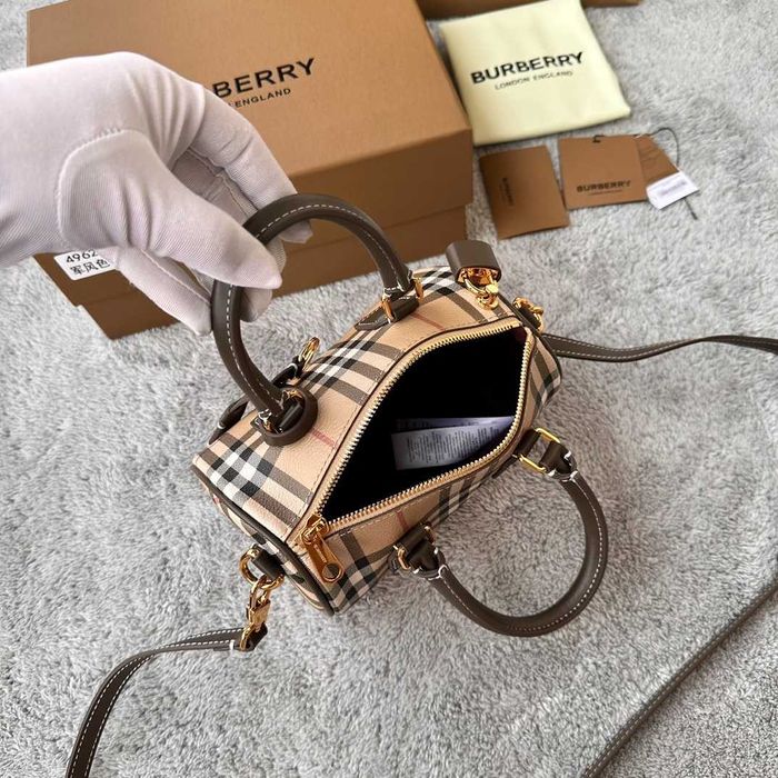 Mini Check Bowling Bag Burberry