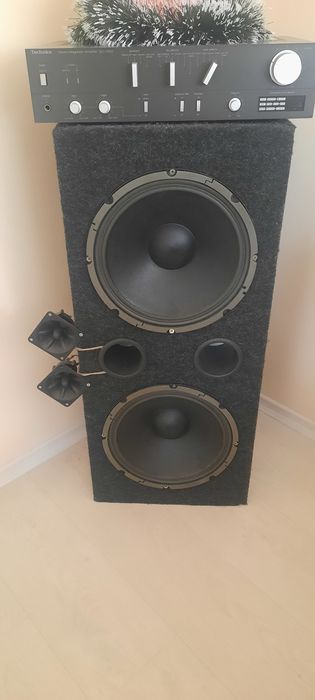 Technics SU-V303, тонколони 12инча 2x150w/8ohm; 12инча 2x40w/4ohm