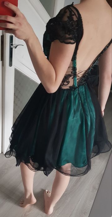 Rochie baby dress cu corset, verde