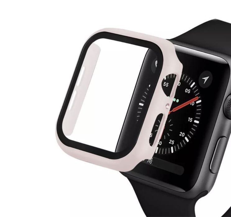 Husa Bumper Case Colorat cu Geam Pentru Ceas Apple Iphone