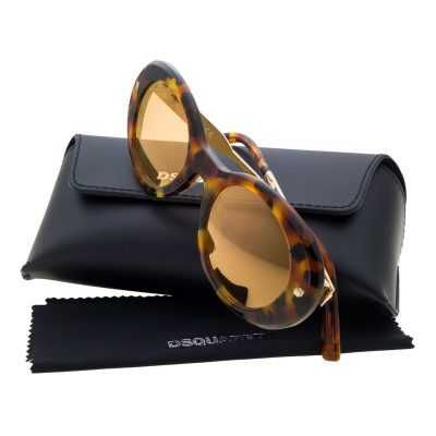 %ПРОМО% DSQUARED2 – Дамски огледални слънчеви "TIGER’S EYE" очила нови