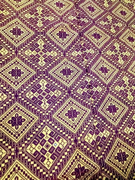 Вълнено покривало с дантела ново