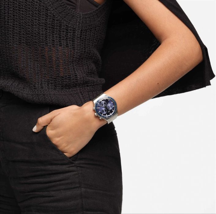 Swatch dark blue irony часы