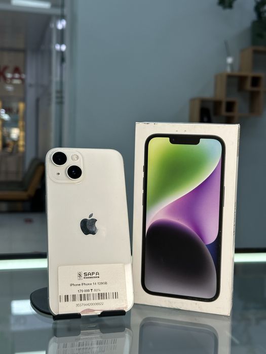 айфон 14 белый 80%