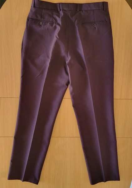 Pantaloni stofa barbati grena M 88cm noi