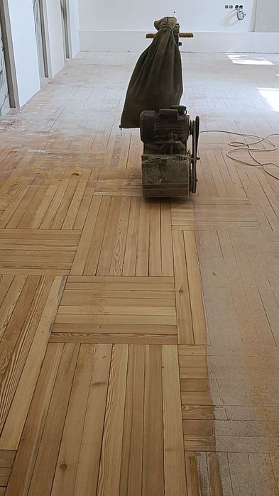 Шлифовка пол паркет