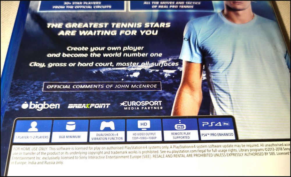 Tennis World Tour PS4 Playstation 4