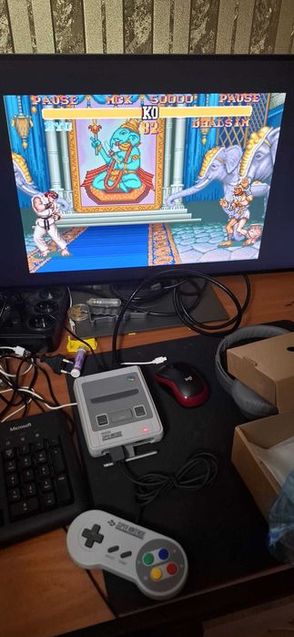 Joc tv consola super nintendo mini snes HDMI 21 jocuri cutie fullbox