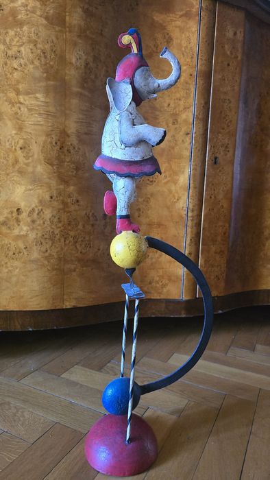 Figurina din metal Circus Elephant Counter Balance Metal Figurine Toy