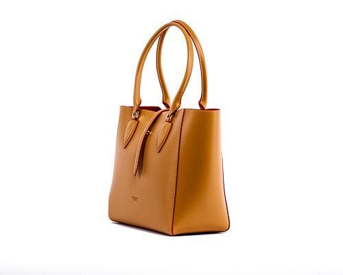 TOSCA BLU - Дамска чанта естествена кожа кафява - Нова с етикети