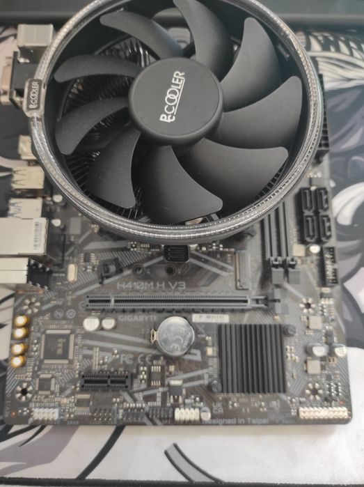 Комплект проц i3-10100f, мать h410, кулер