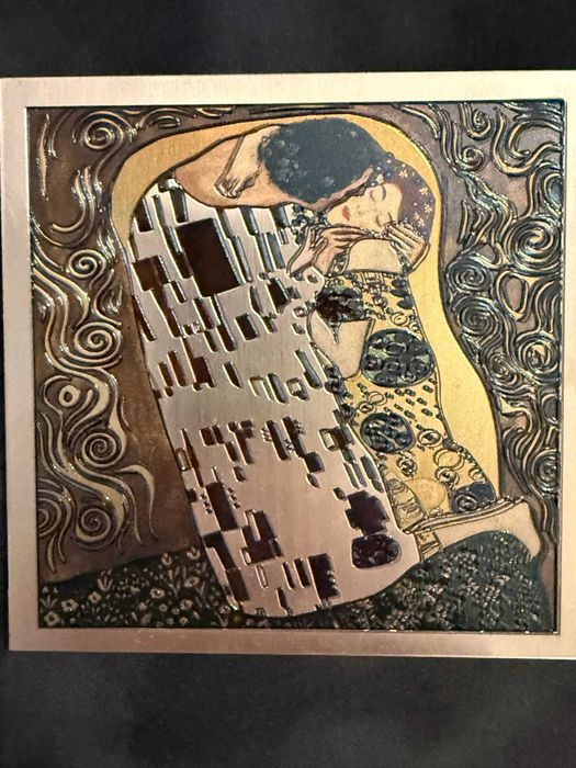 Tablou de Lux "Sarutul" Gustav Klimt- cupru gravat