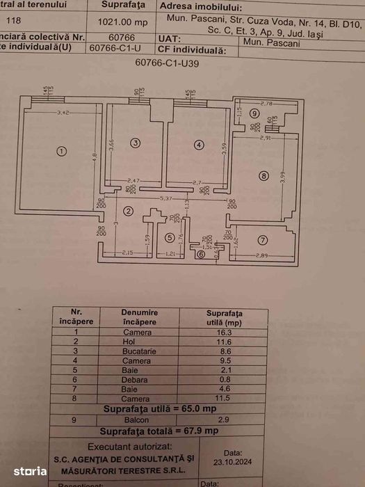 Apartament 3 camere Esplanada Pascani