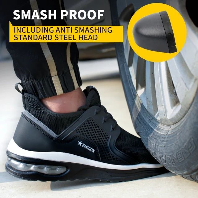Мъжки работни обувки с метално бомбе