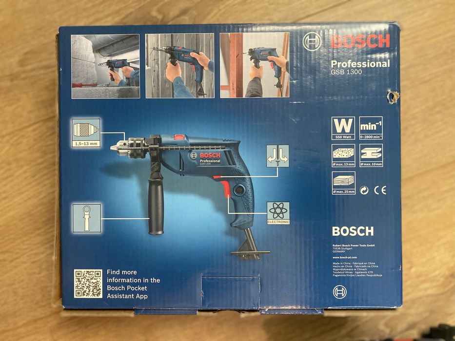 Професионална ударна бормашина Bosch GSB 1300