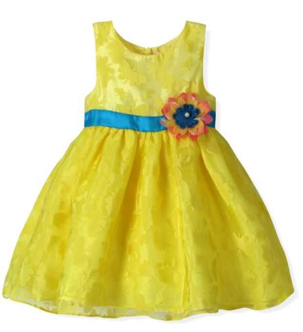 Детска официална рокля с пеперуди 92 см (1-2г.)