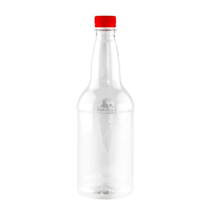 Пластмасова бутилка 1 л с капачка за вино и сок