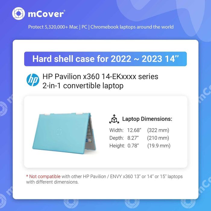 Husă mCover laptopul convertibil 2-în-1 HP Pavilion X360 de 14 inch