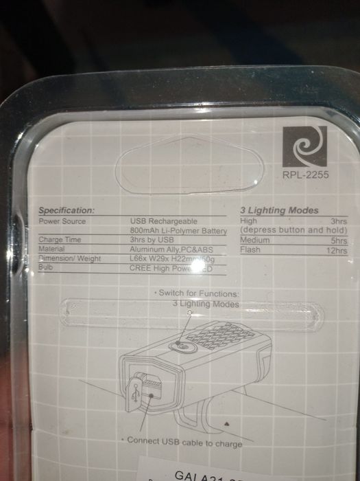 Lumini bicicleta față spate