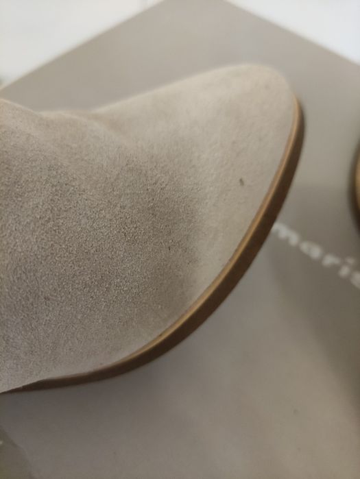 Botine crem nude piele naturala H&M