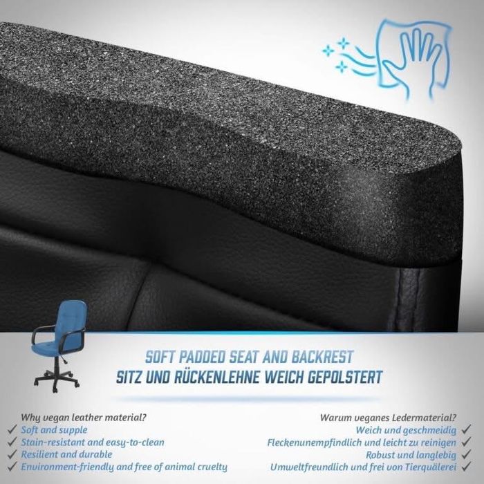 Miadomodo - Офис стол с подлакътници