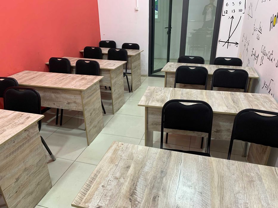 O'quv markazi va ofis uchun 20 ta parta-stul to'plami (Ideal)